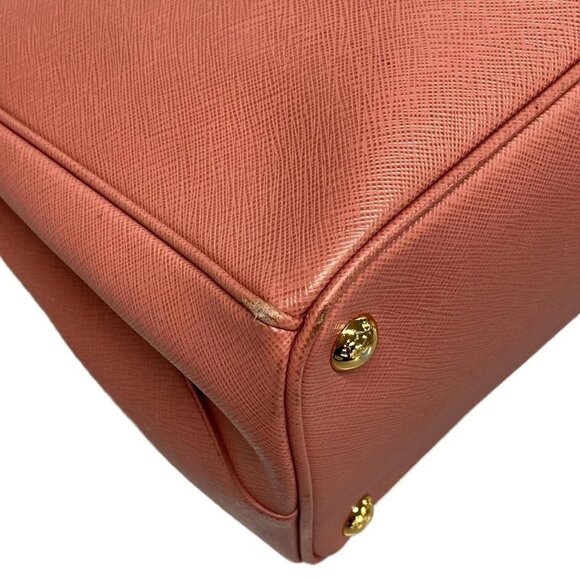 Auth PRADA Galleria Bag Pink Saffiano Leather Tote Bag - Picture 9 of 16